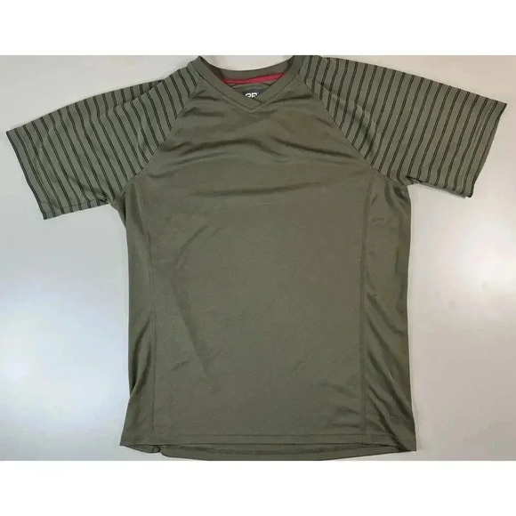 REI Other - REI Co-op Cycles Mens L Shirt Short Sleeve V-Neck Loose Fit Green Black Top MTB